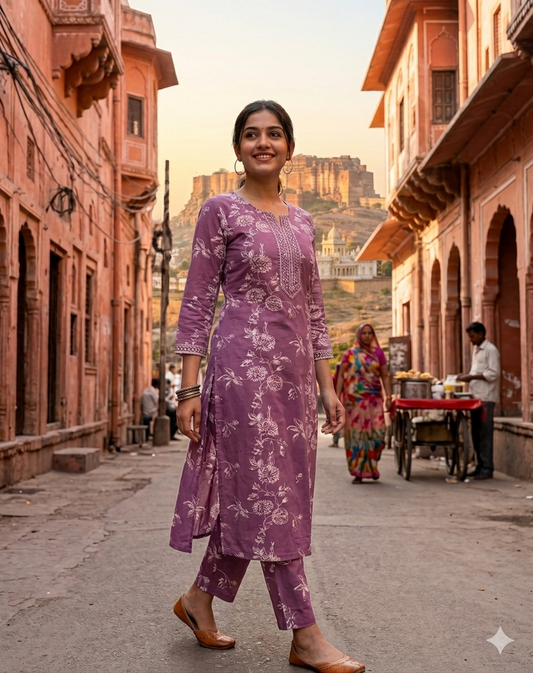 Floral Grace Kurta Set